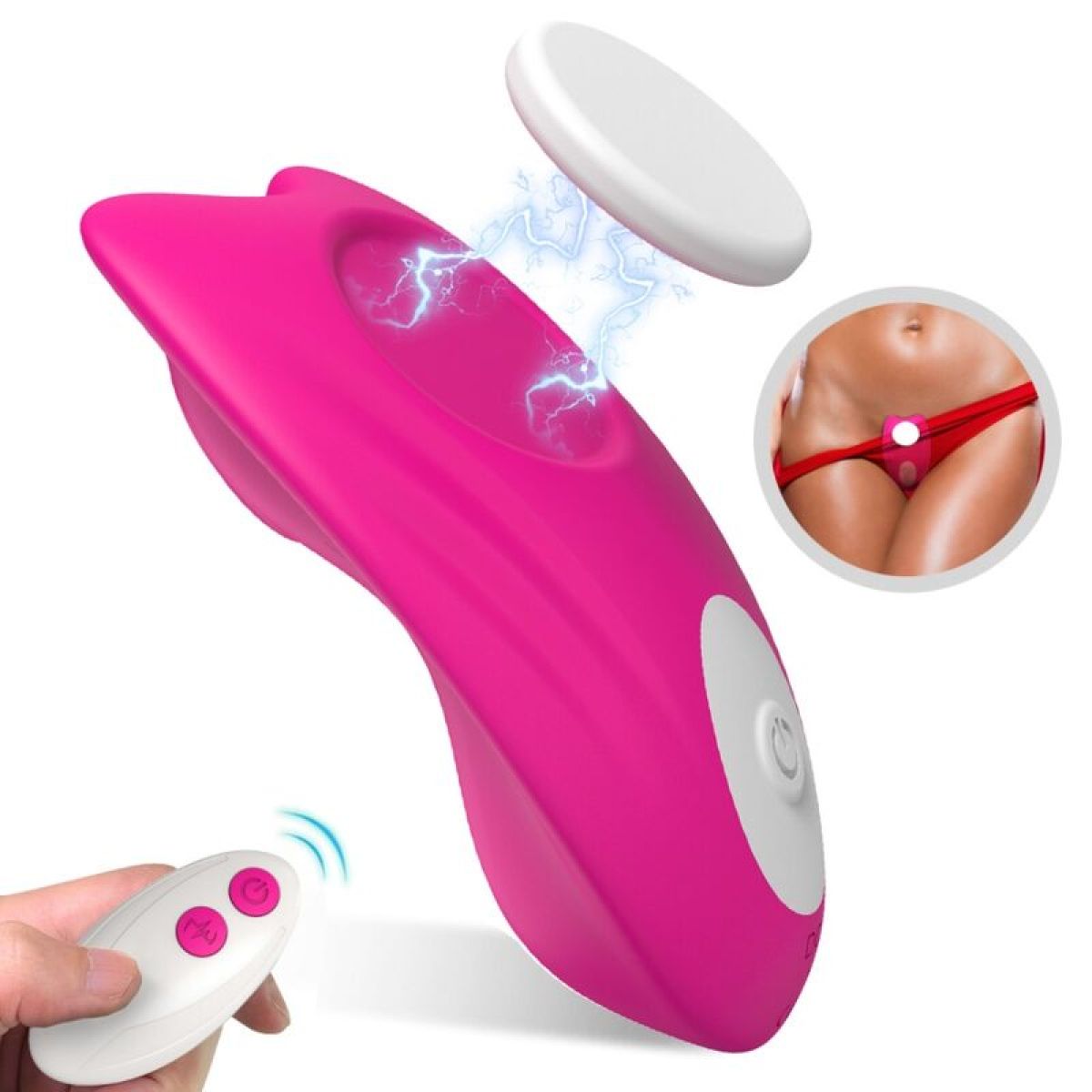 image Armony - Culotte Portable Papillon Vibrateur Télécommande Rose