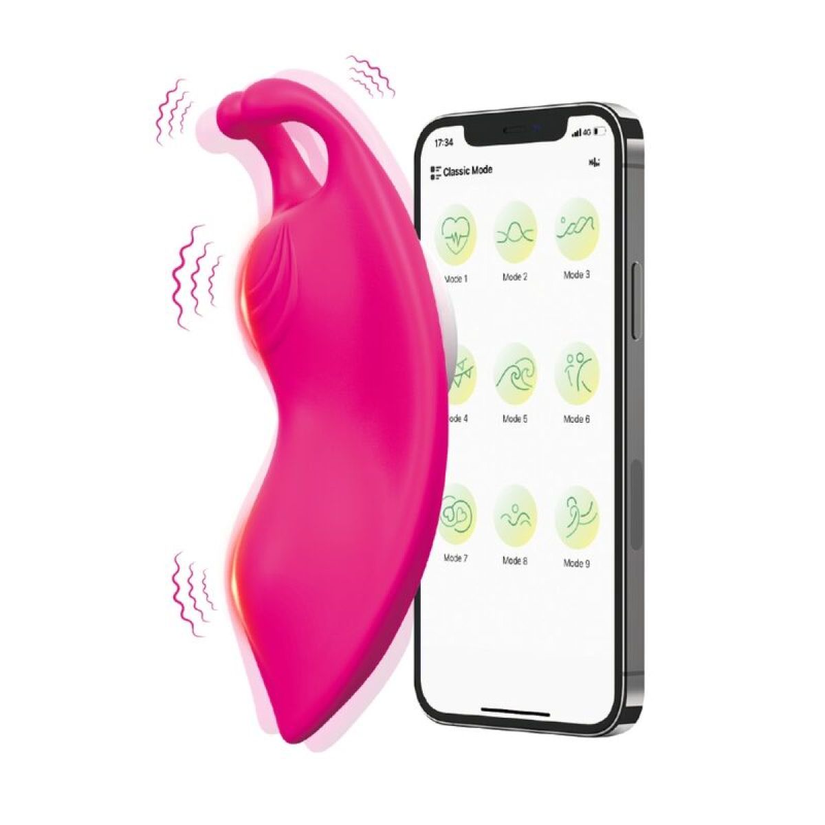 image Armony - Honeybee Wearable Panties Vibrateur G-spot Fuchsia - Application Gratuite