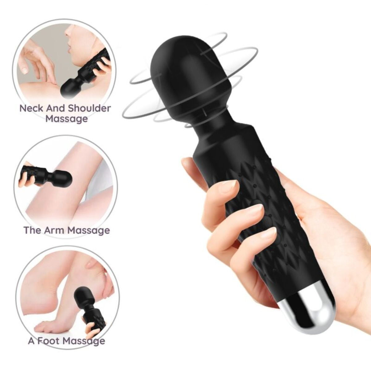 image Armony - Masseur et Vibrateur Postman Tête Super Flexible Noir