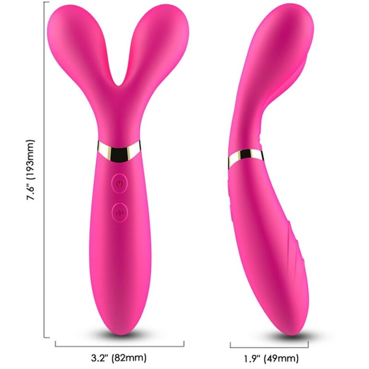 image Armony - Y-wand Massage & Vibrateur Double Tête Fuchsia