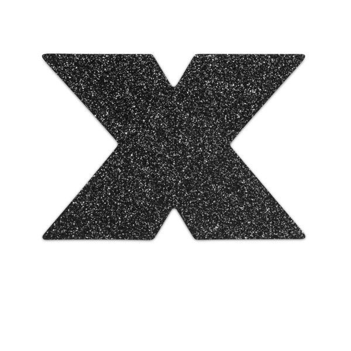image Bijoux - Indiscrets Flash Cross Nipple Caps Noir