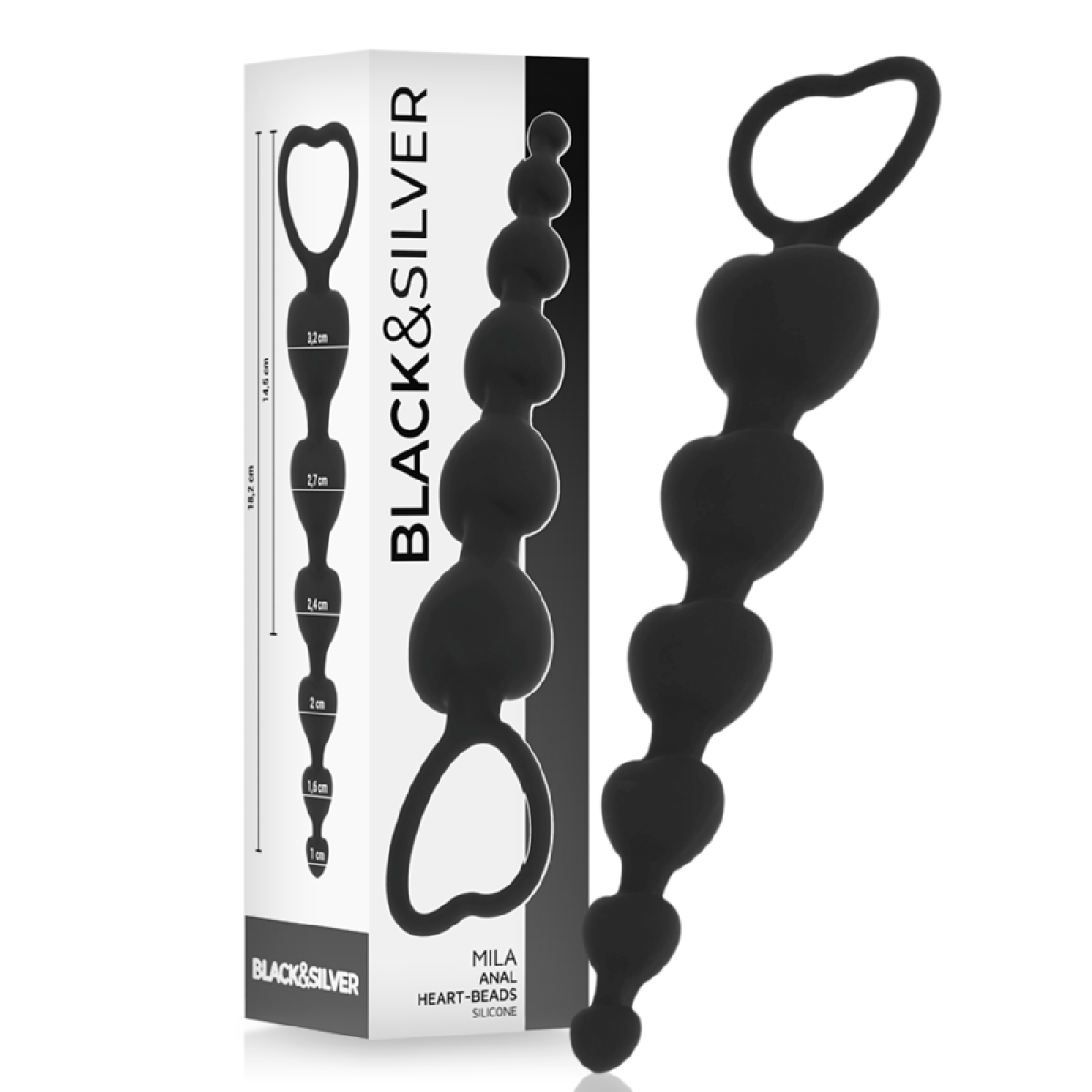 image Chaîne de Coeurs Anal Mila 18 Cm
