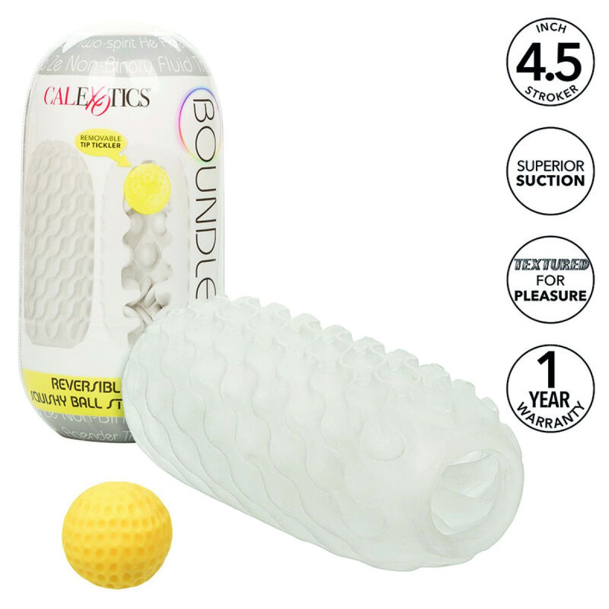 image Boundless Squishy Réversible Ball Stroke Gris