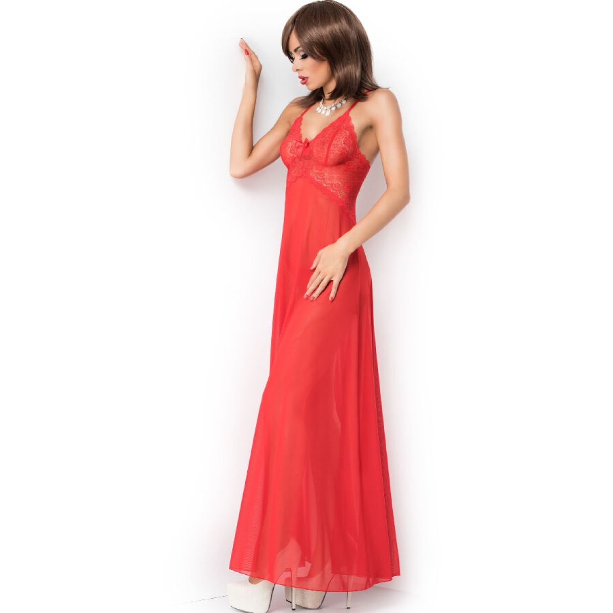 image Chilirose - Cr 3883 Babydoll Long Rouge L/xl