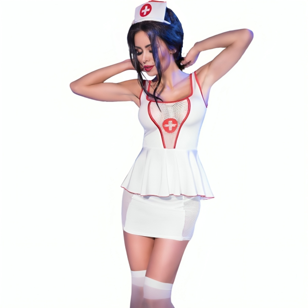 image Chilirose - Cr 4160 Costume Haut et Jupe Dinfirmière S/m