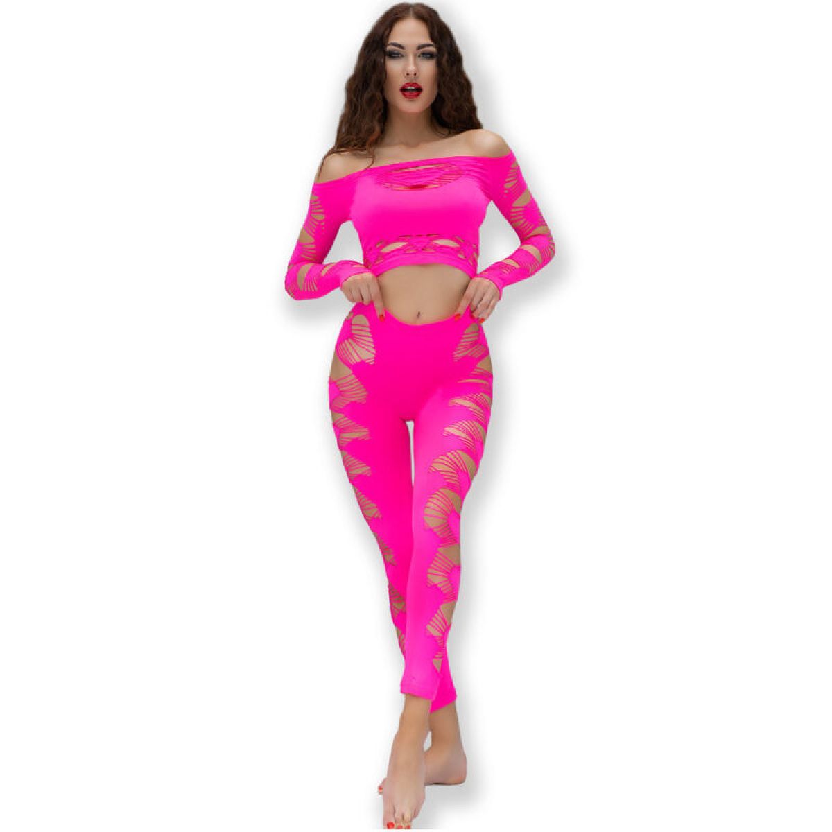 image Chilirose - Cr 4632 Haut & Pantalon Fuchsia S/l