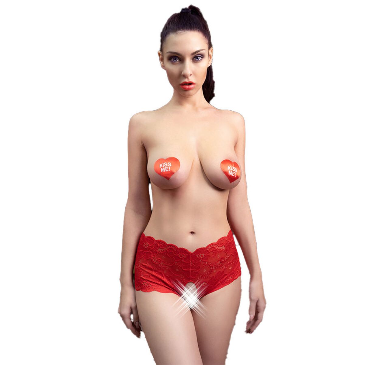 image Chilirose - Cr 4641 Culotte Crochless Rouge L/xl