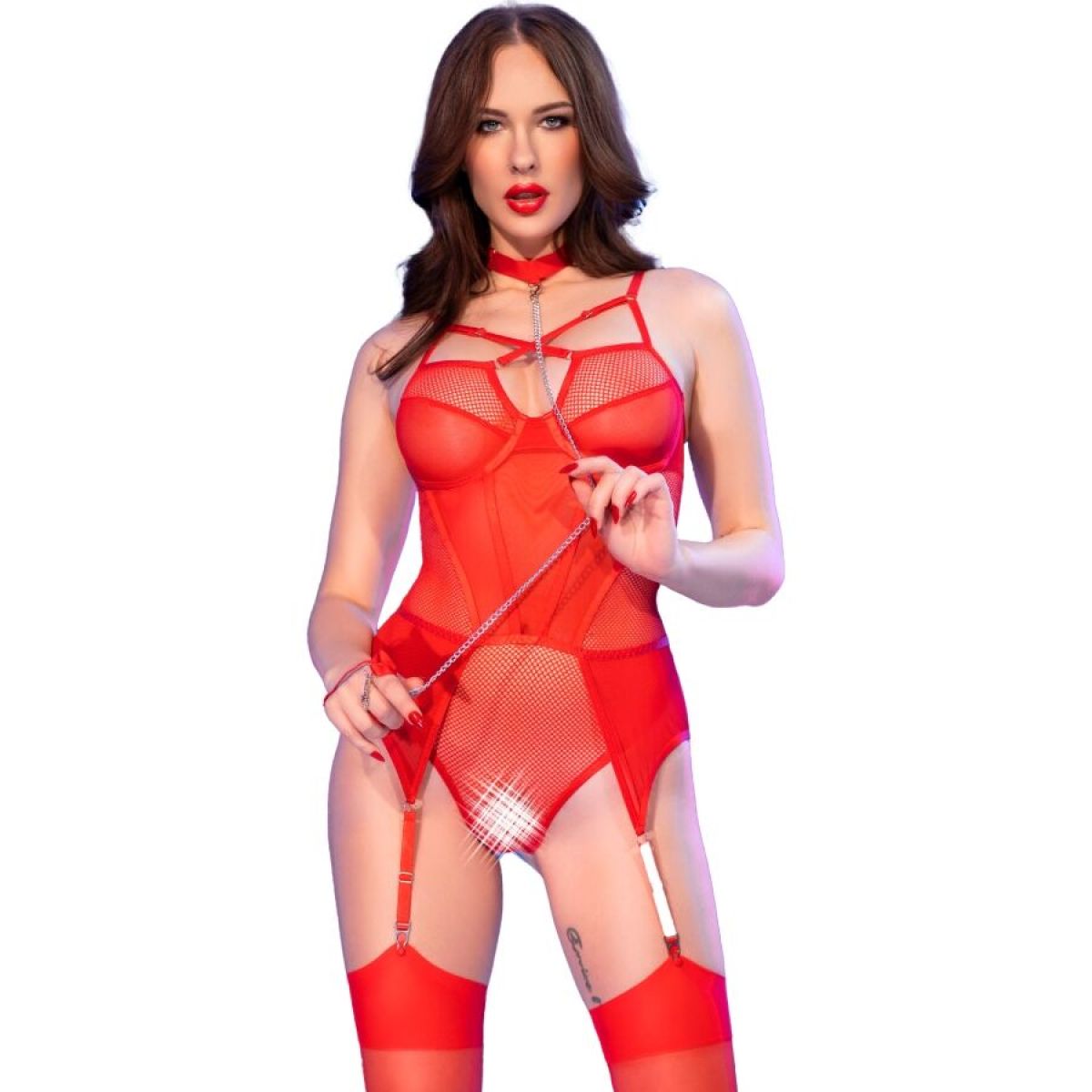 image Chilirose - Cr 4879 Body sans Entrejambe Rouge M