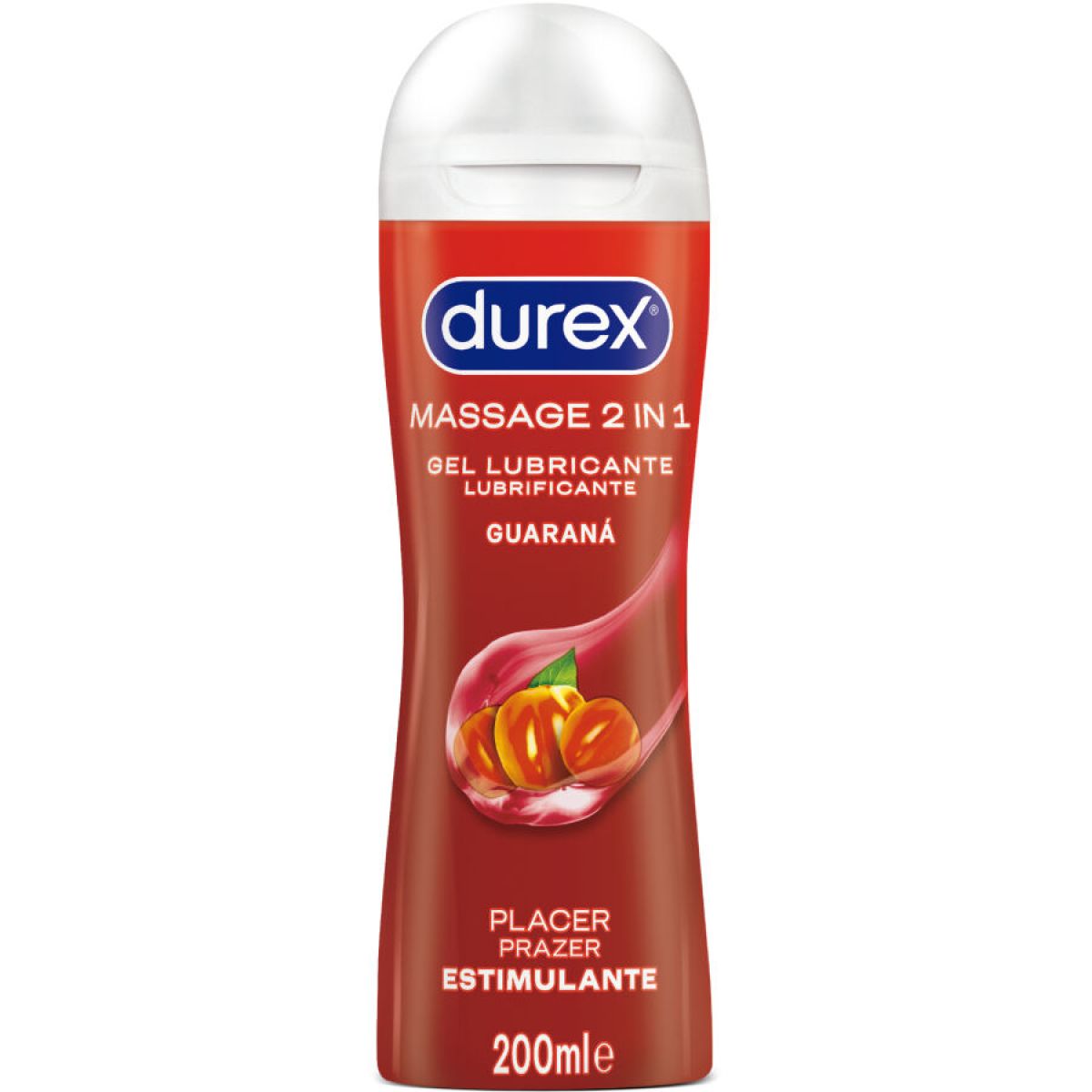 image Durex - Gel Lubrifiant de Massage Stimulant au Guarana 200 Ml