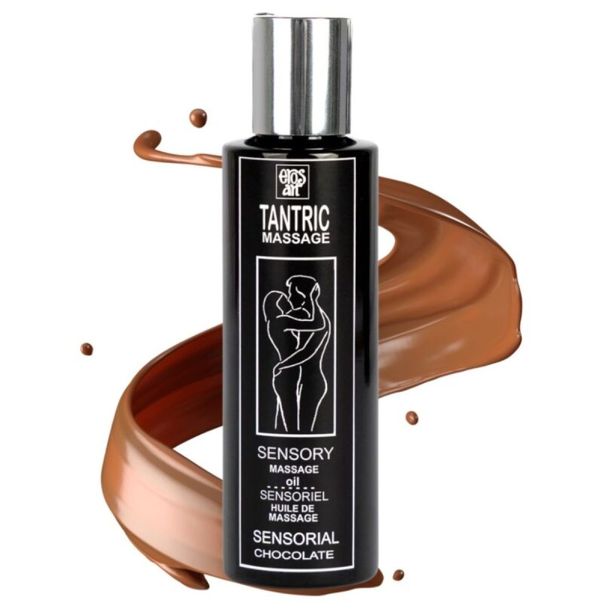 image Huile de Massage Tantrique Naturelle et Aphrodisiaque au Chocolat 100 Ml