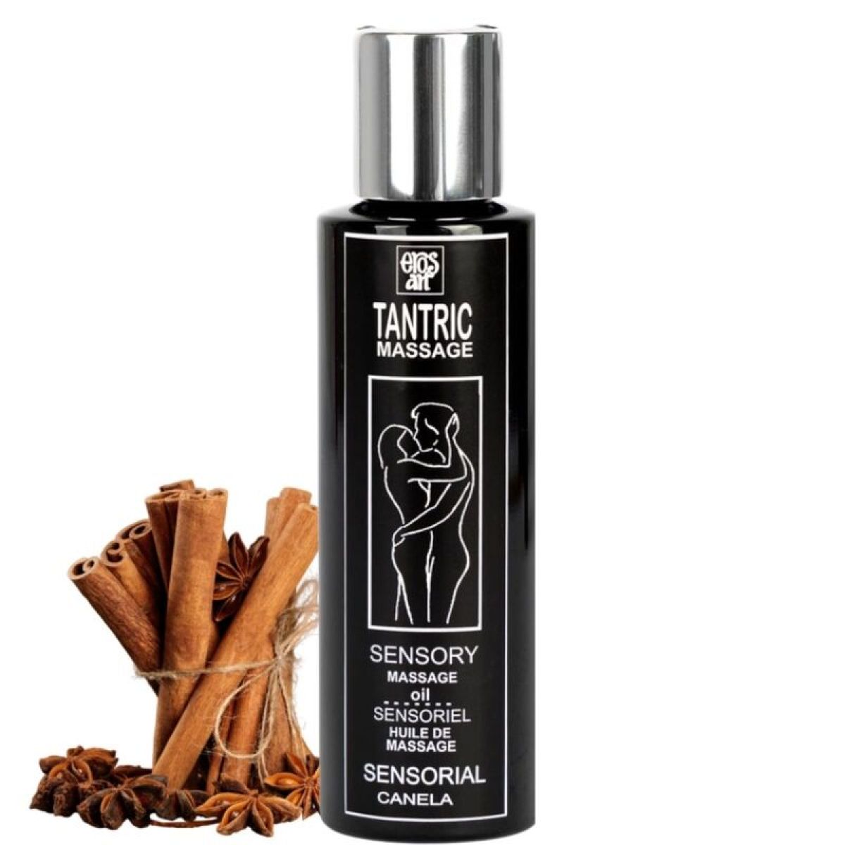 image Huile de Massage Tantrique Naturelle et Cannelle Aphrodisiaque 100 Ml