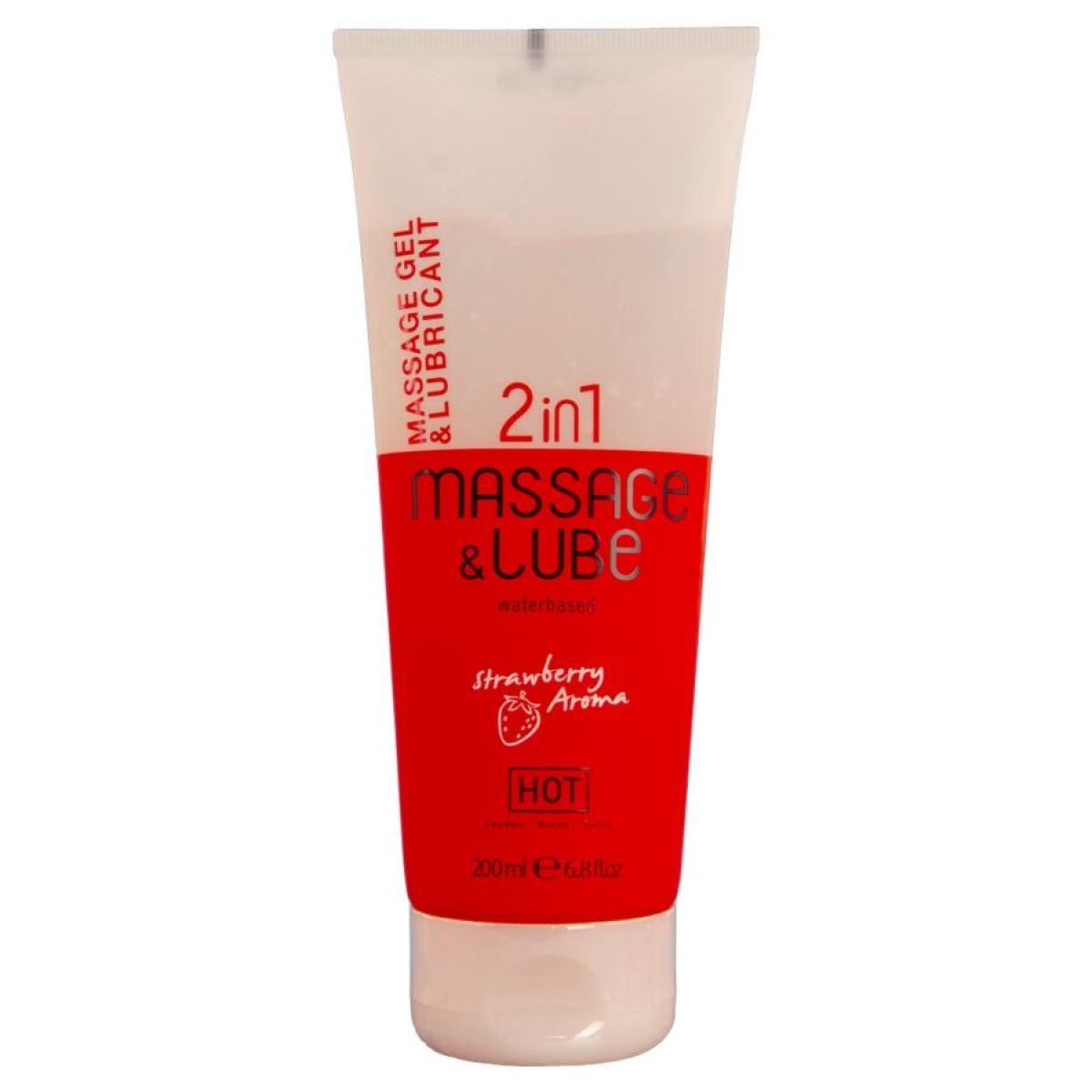 image Gel de Massage et de Glisse 2 en 1 à la Fraise 200 Ml
