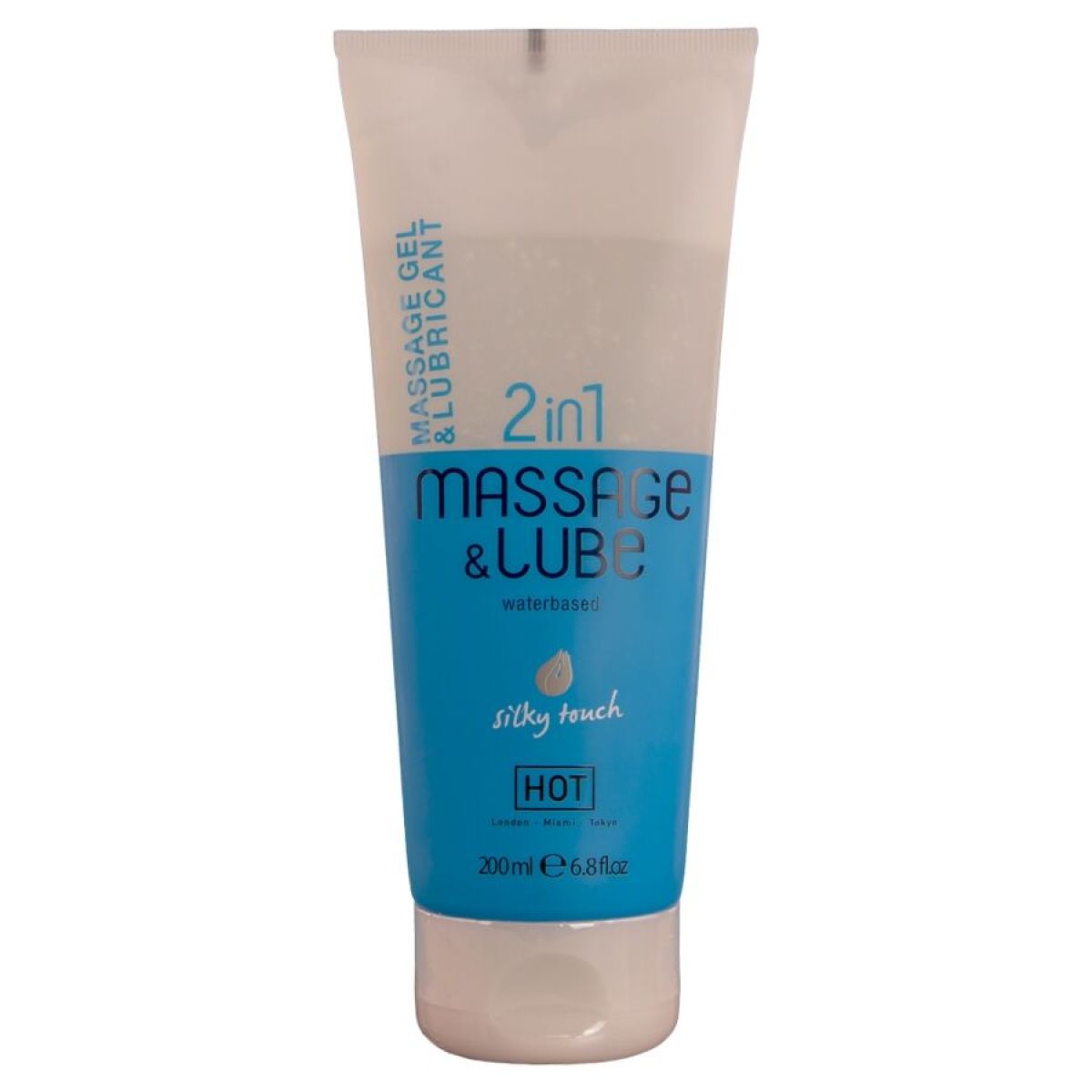 image Gel de Massage et de Glisse 2 en 1, Texture Soyeuse, 200 Ml