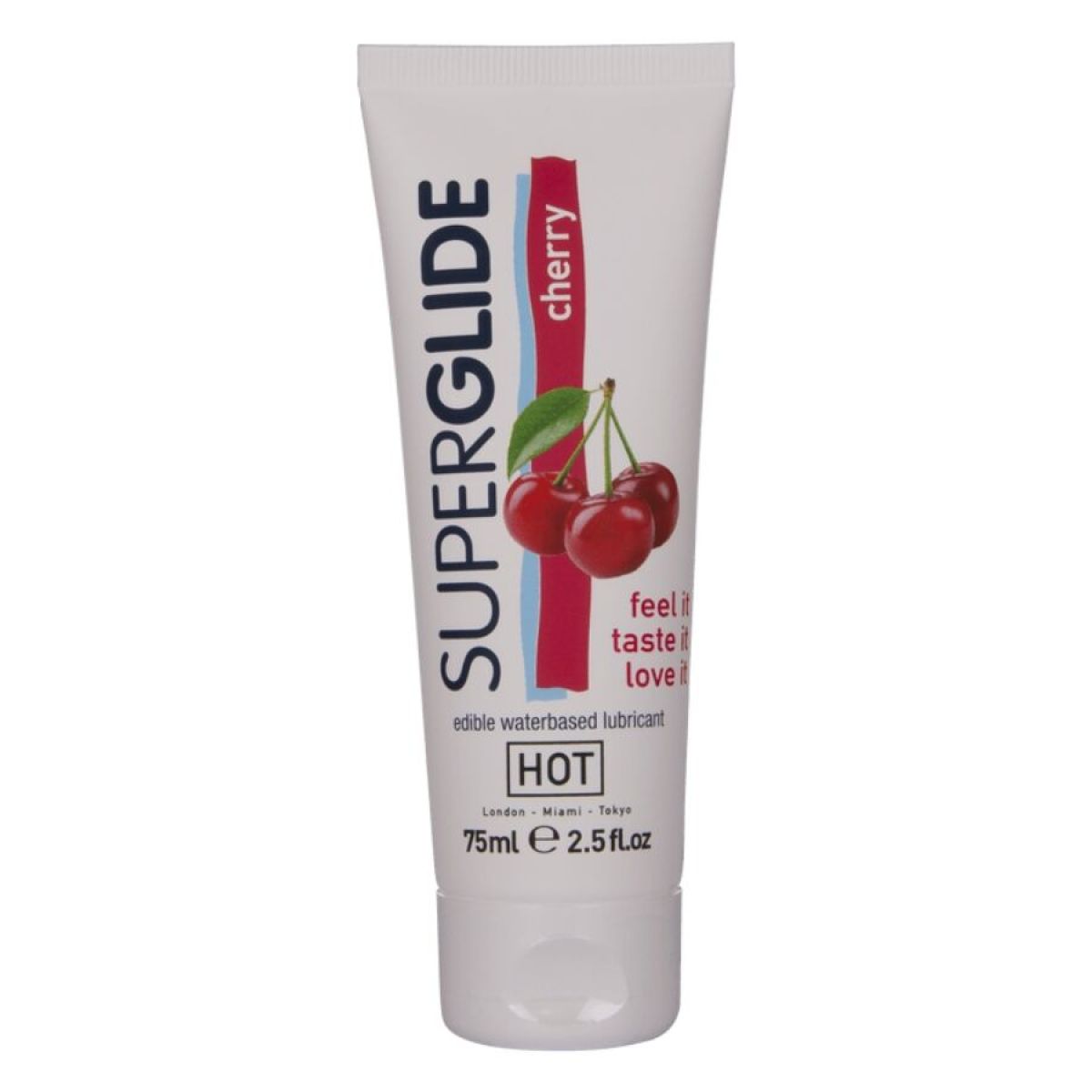 image Superglide Lubrifiant Comestible à Base D'eau Cerise 75 Ml