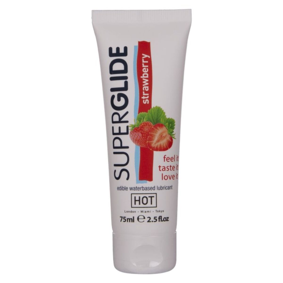 image Superglide Lubrifiant Comestible à Base D'eau Fraise 75 Ml