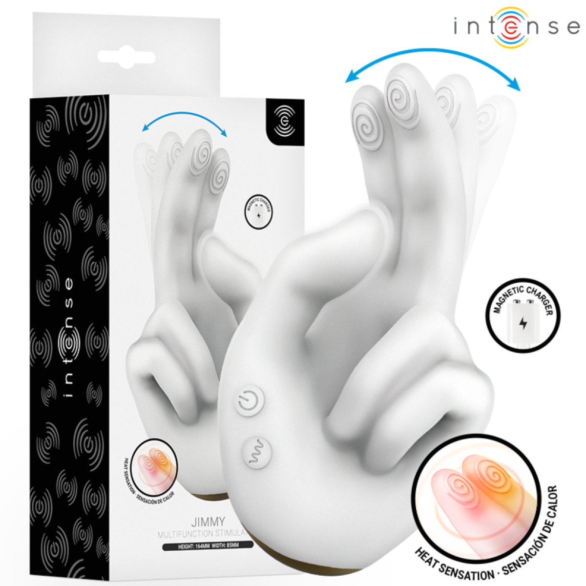 image Intense - Jimmy Stimulateur Multifonction en Forme de Main avec Vibration et Chaleur