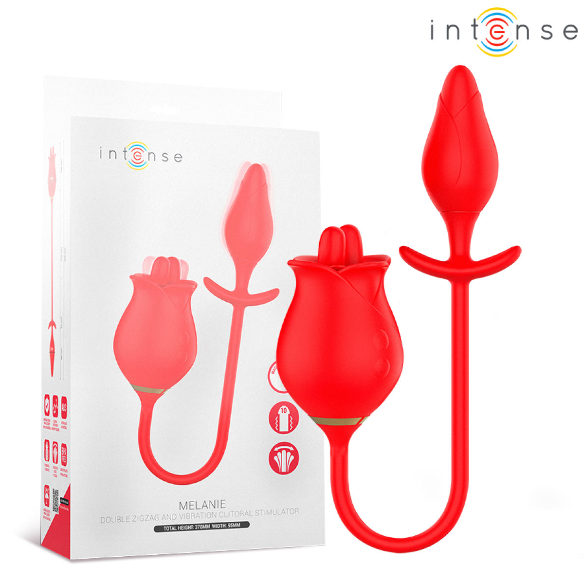 image Intense - Melanie Double Stimulateur de Clitoris avec Langue en Zigzag