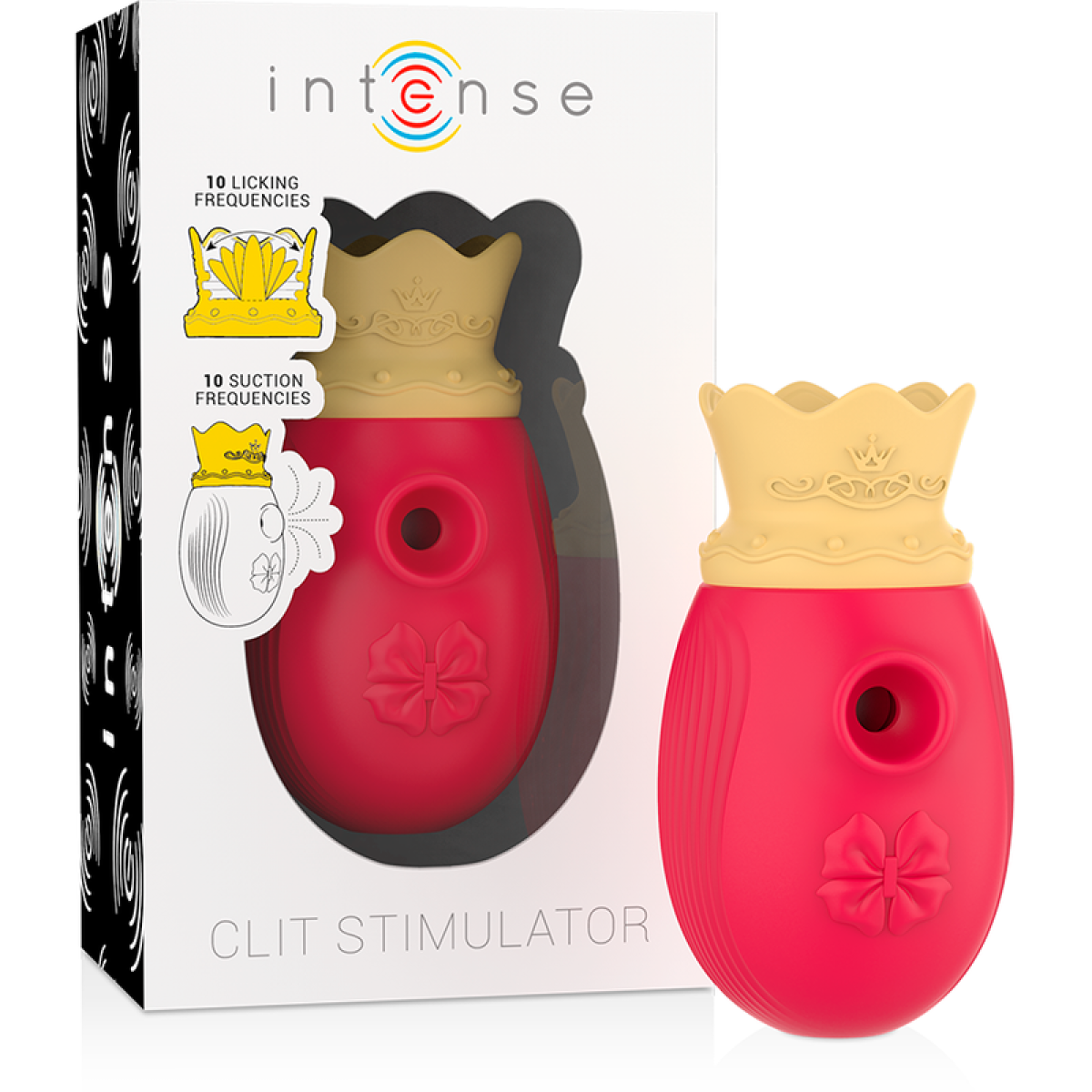 image Intense - Stimulateur Clitoris 10 Modes D'aspiration et de Léchage - Rouge