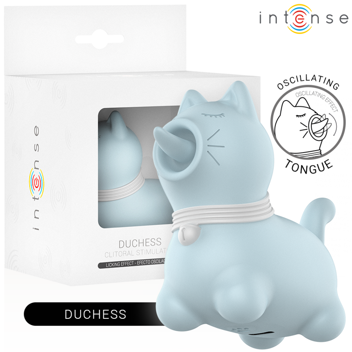 image Intense - Stimulateur Duchesse avec Langue Rotative 360º Bleu