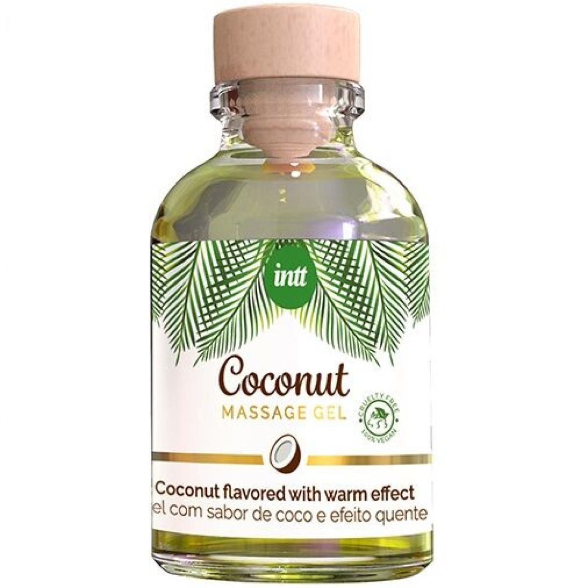 image Intt - Gel de Massage Végan au Saveur de Coco et Effet Chauffant