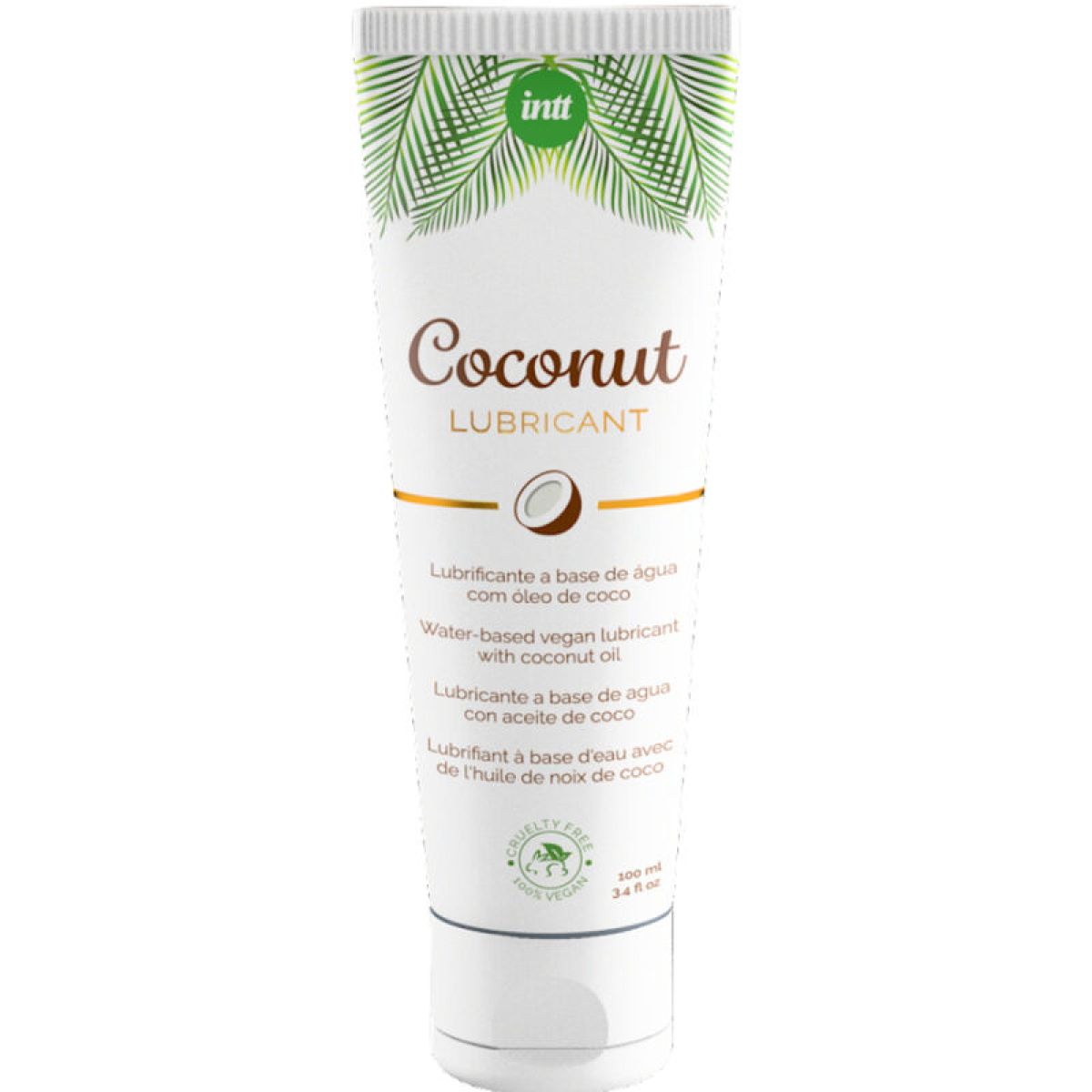 image Intt - Lubrifiant Végétalien Base D'eau au Saveur Intense de Noix de Coco