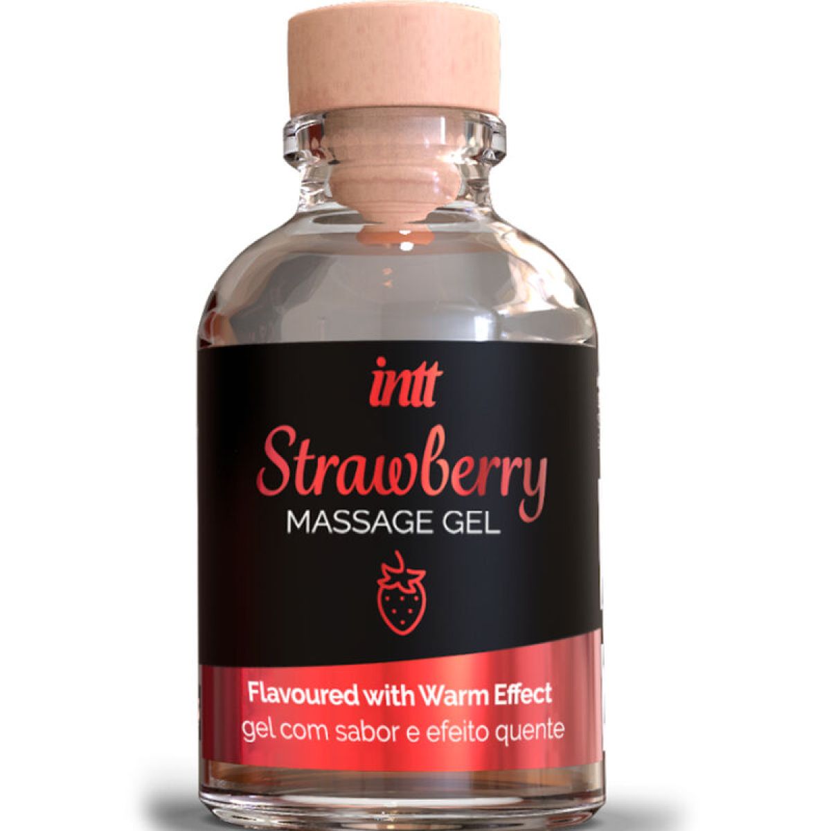 image Gel de Massage Effet Chaud Saveur Fraise