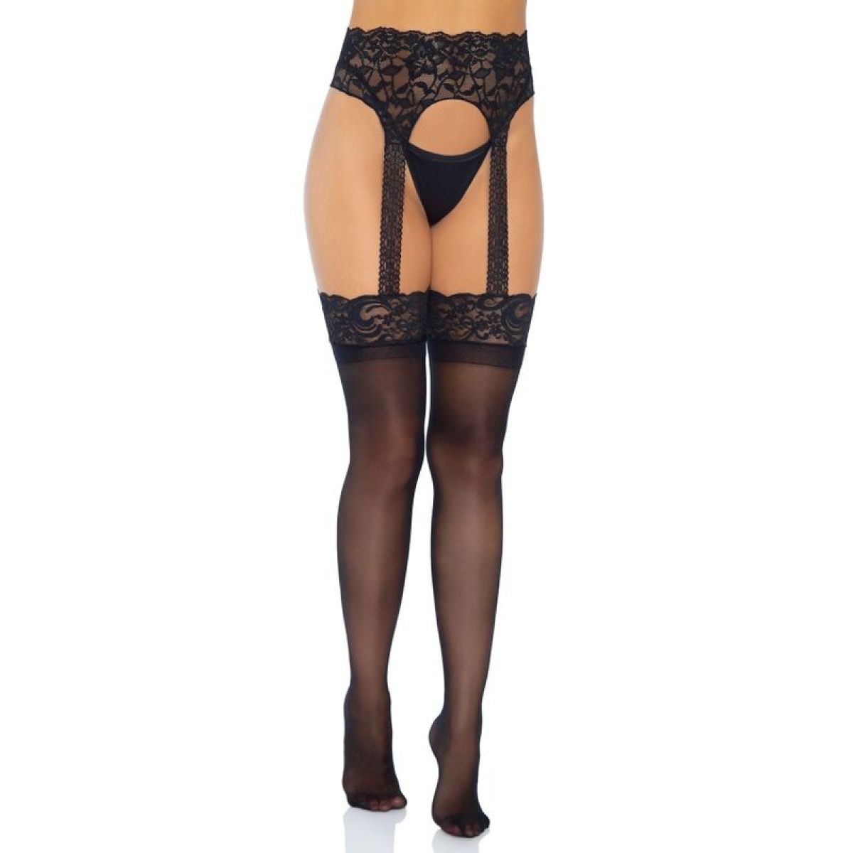 image Leg Avenue - Bas Jarretelles Opaque Taille Unique