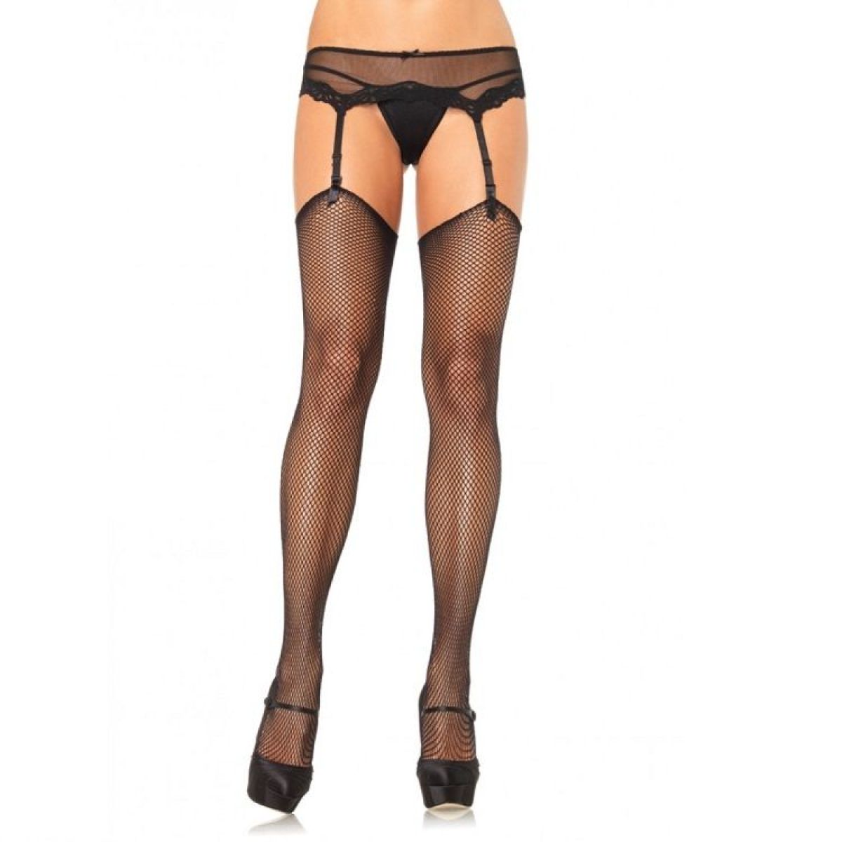 image Leg Avenue - Bas Net sans Silicone Auto-adhésif Supérieur