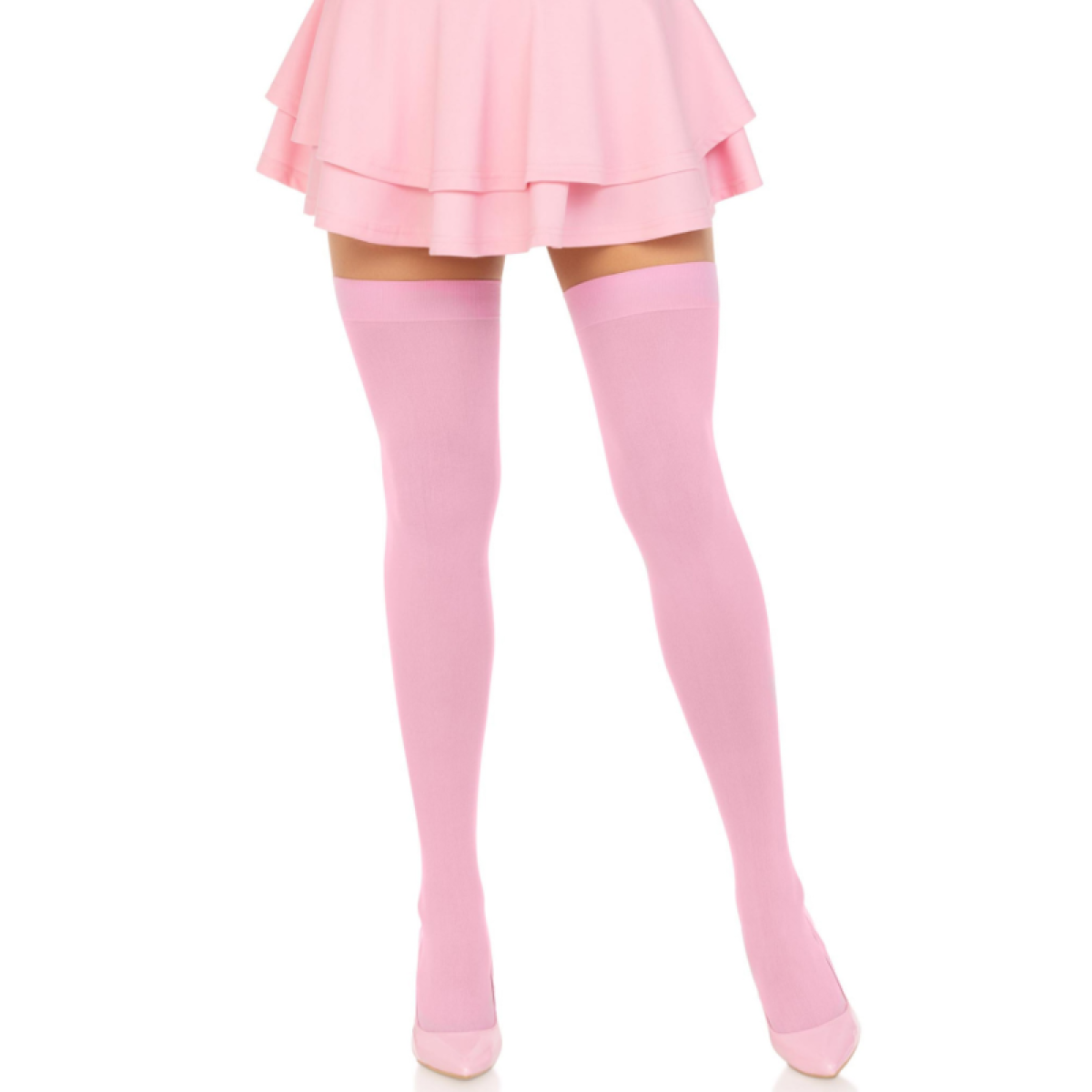 image Leg Avenue - Cuisses Hautes en Nylon Rose