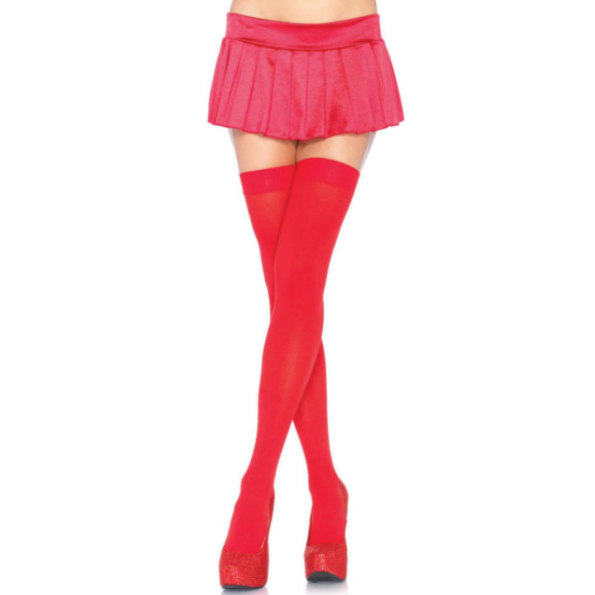 image Leg Avenue - Cuisses Hautes en Nylon Rouge