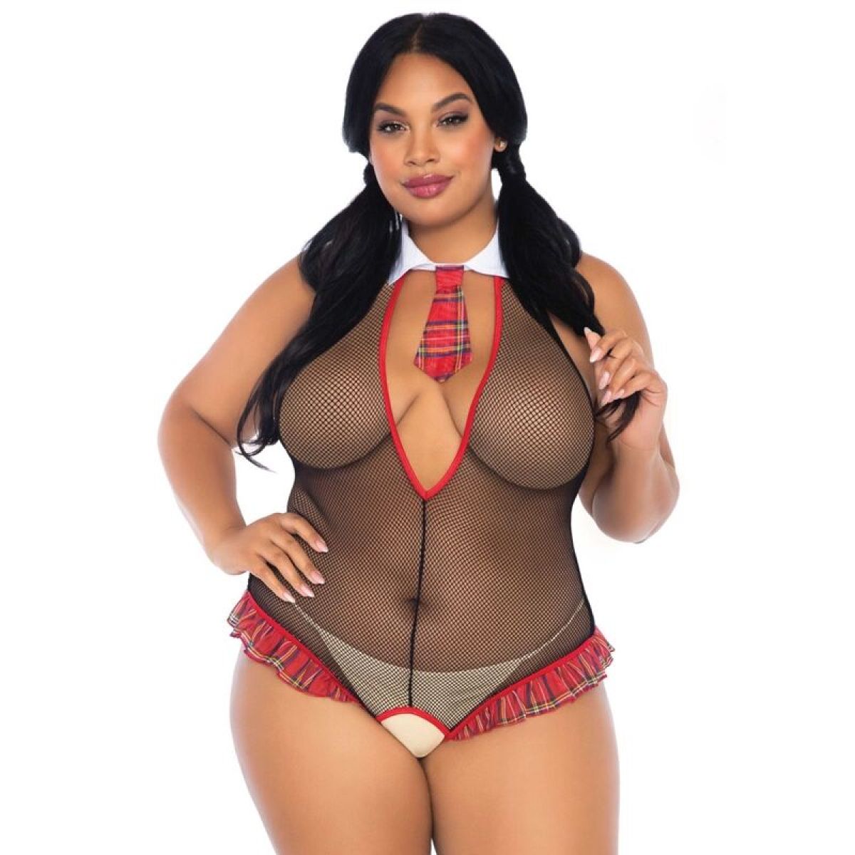 image Leg Avenue - Écolière Crothless Fitness Teddy Grande Taille