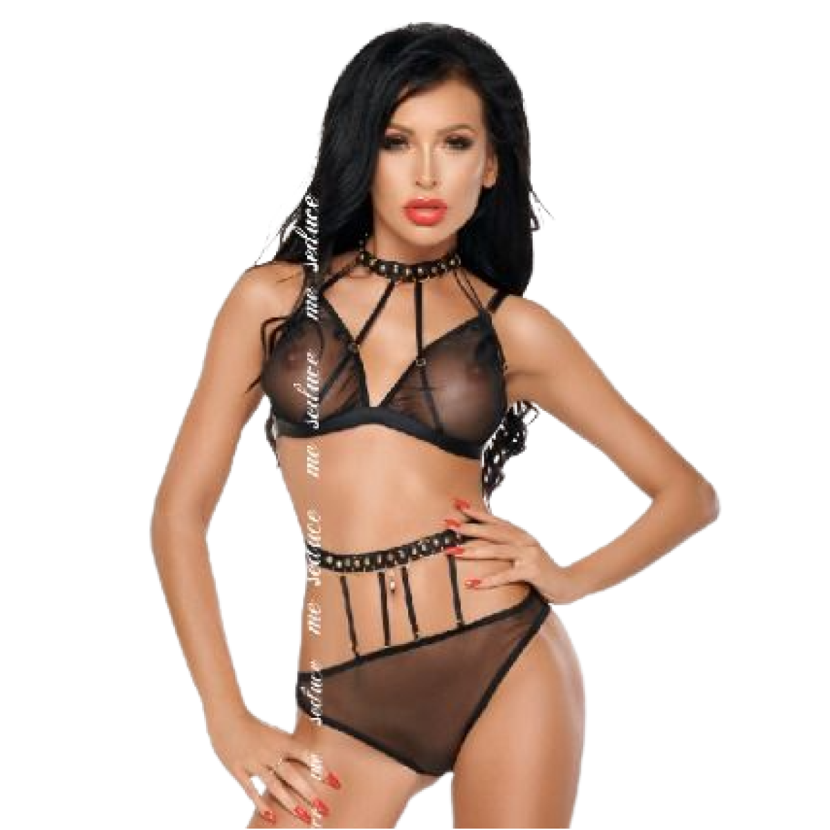 image Me-seduce - Dotty Ensemble Deux Pièces Noir S/m