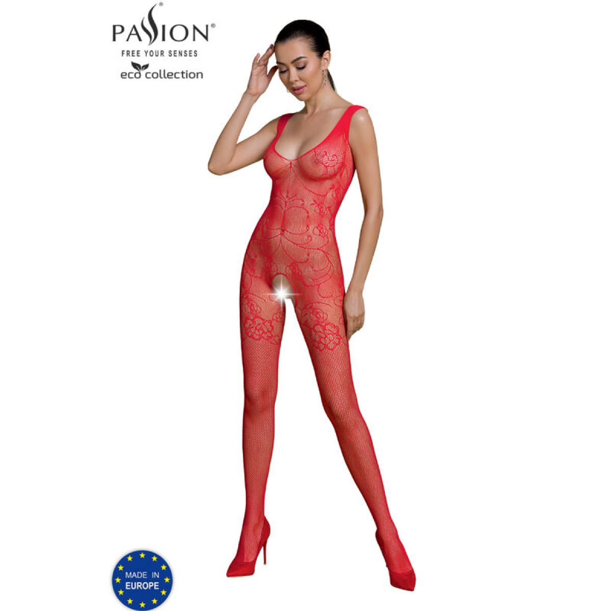 image Passion - Bodystocking Eco Collection Eco Bs012 Rouge