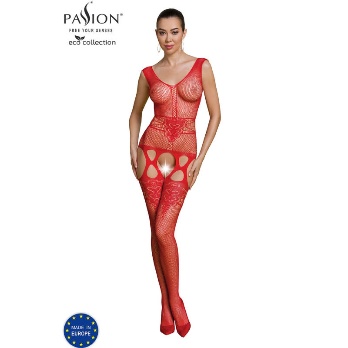 image Passion - Bodystocking Eco Collection Eco Bs014 Rouge