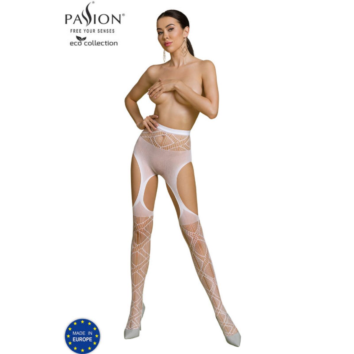 image Passion - Bodystocking Eco Collection Eco S005 Blanc