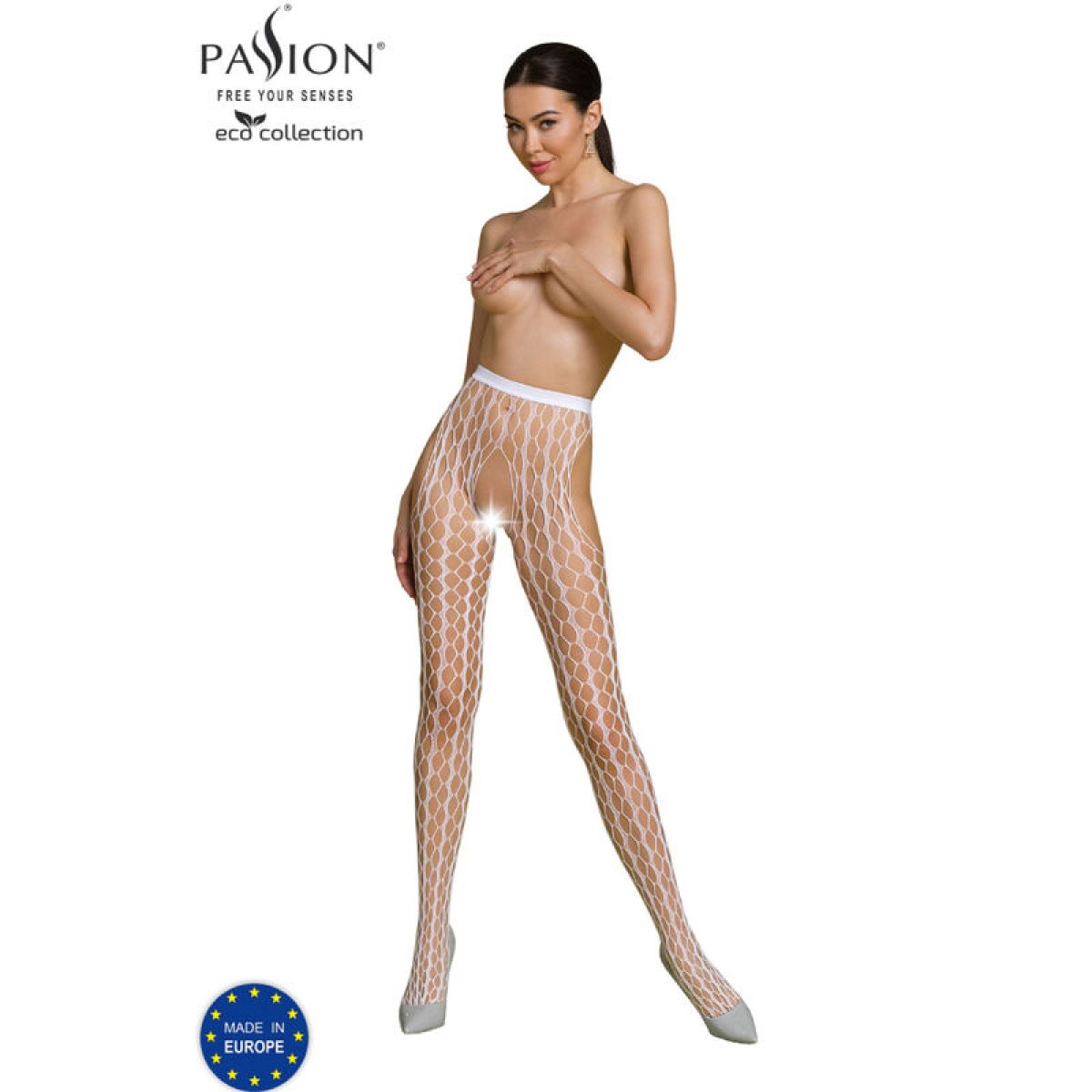 image Passion - Bodystocking Eco Collection Eco S007 Blanc