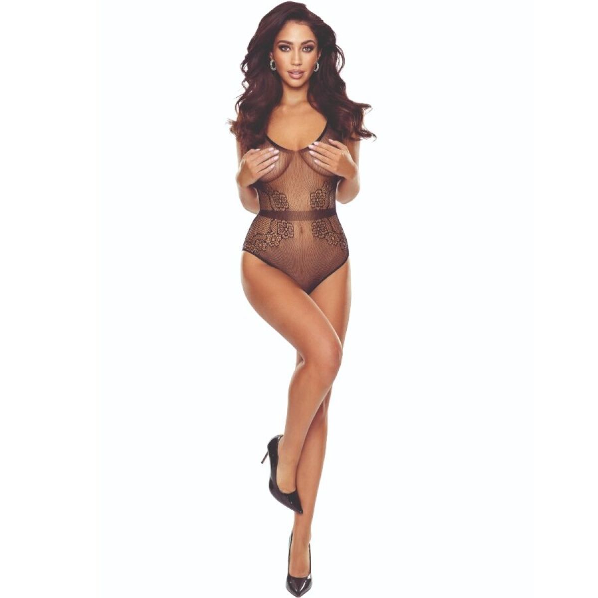 image Passion - Bs115 Bodystocking Noir Grille