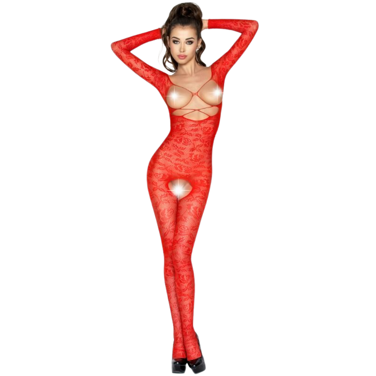 image Passion - Femme Bs031 Bodystocking Rouge Taille Unique