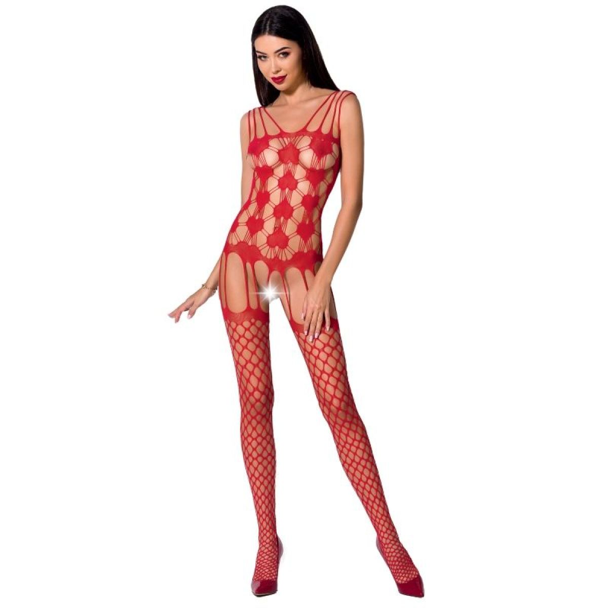 image Passion - Femme Bs067 Bodystocking Rouge Taille Unique