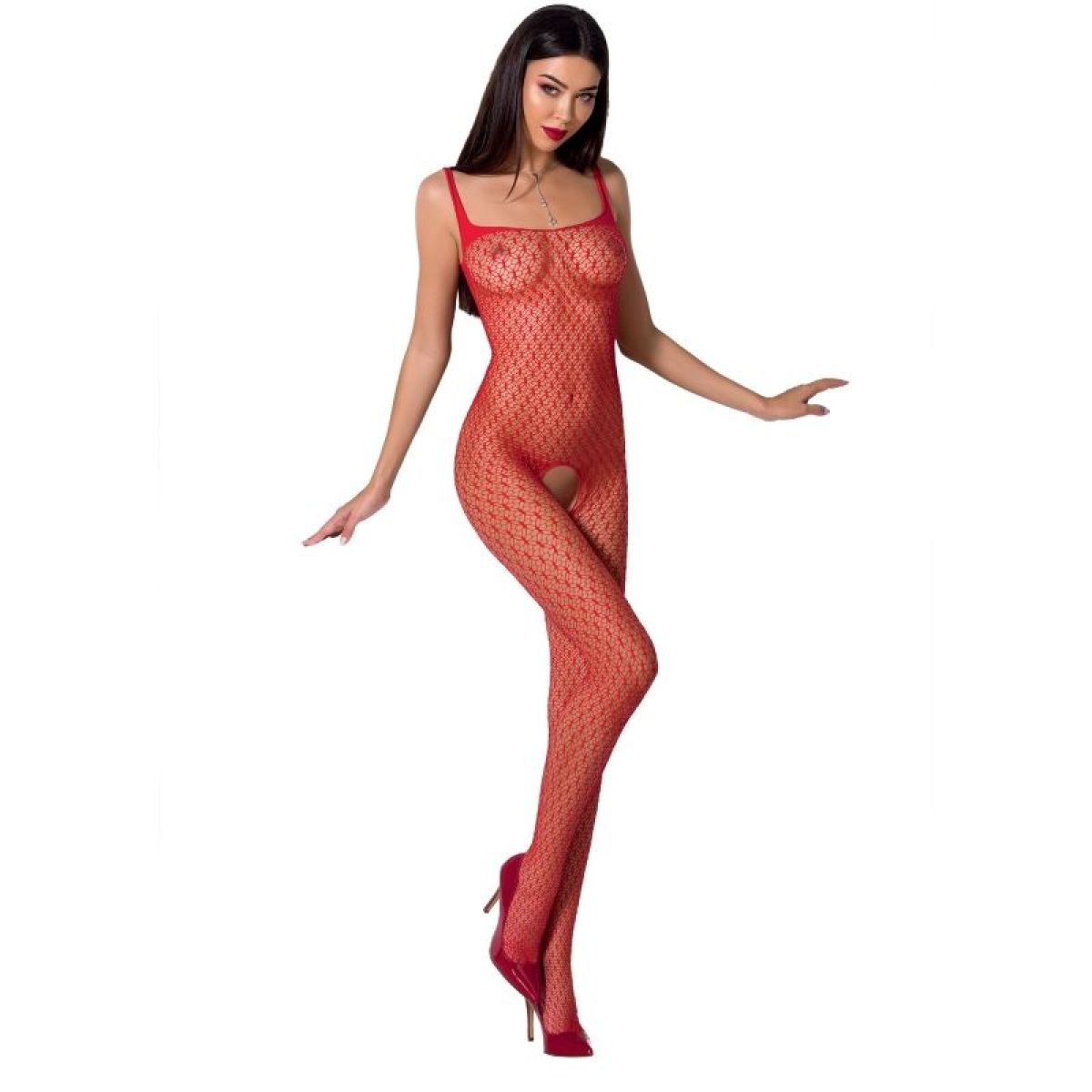 image Passion - Femme Bs071 Bodystocking Rouge Taille Unique