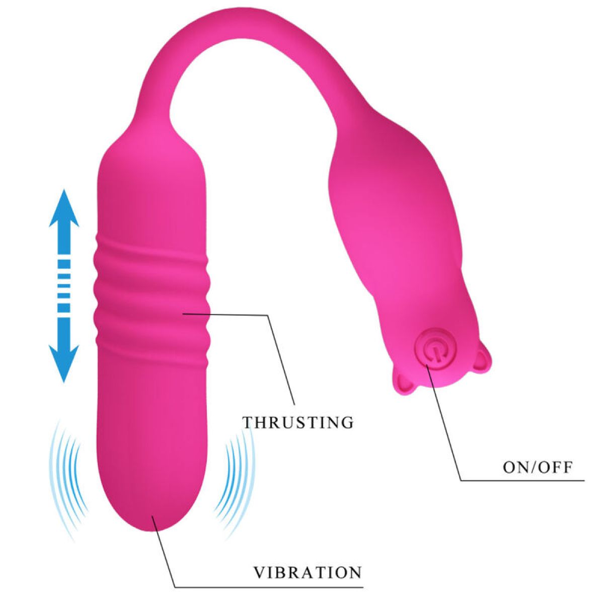 image Pretty Love - Nobikuma Balle Vibrante en Silicone Rose