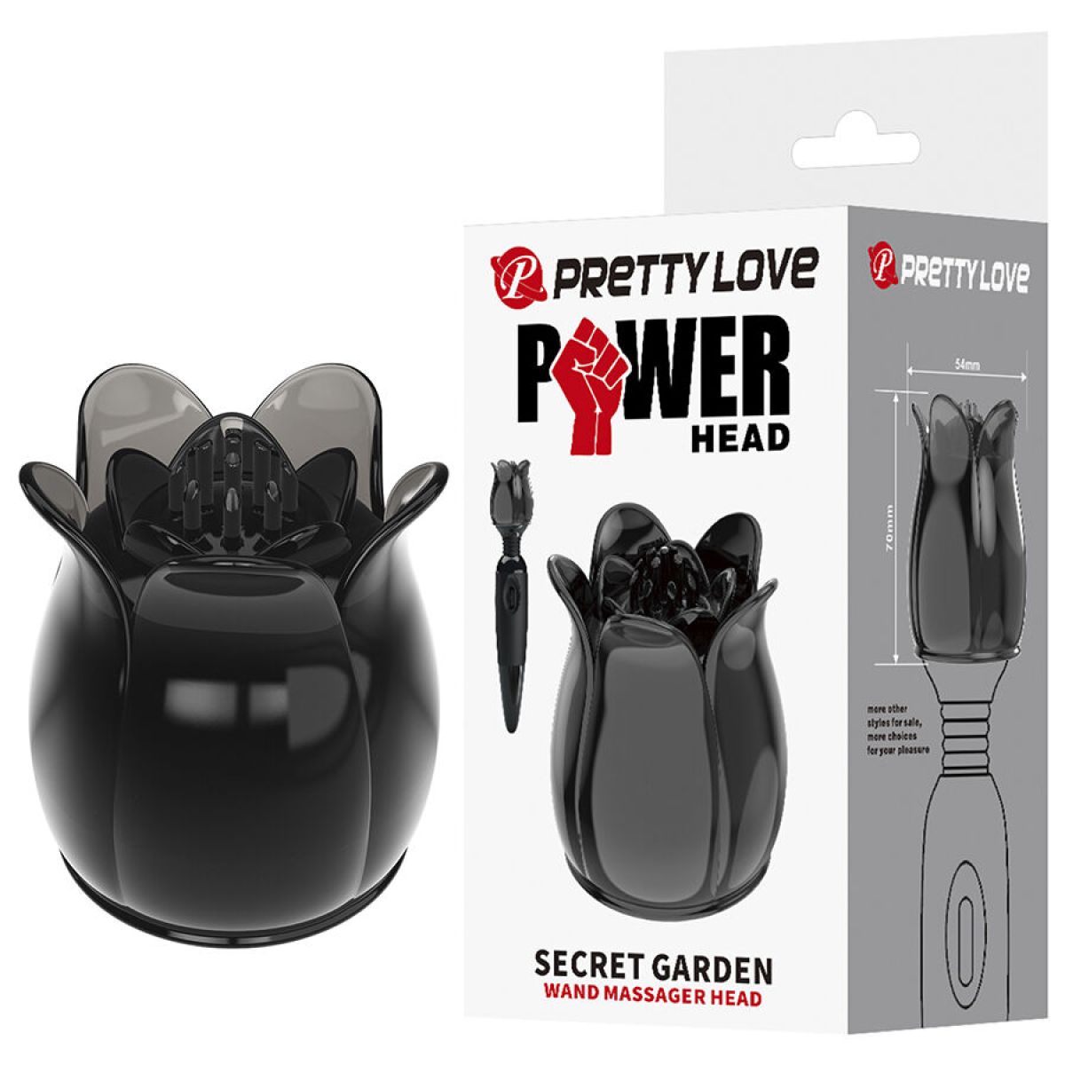 image Pretty Love - Secret Garden Tête de Massage Noire