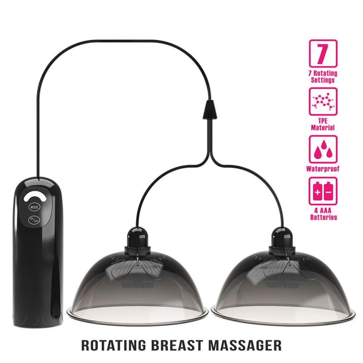 image Pretty Love - Stimulateur de Tétons Rotatif à Succion Noir