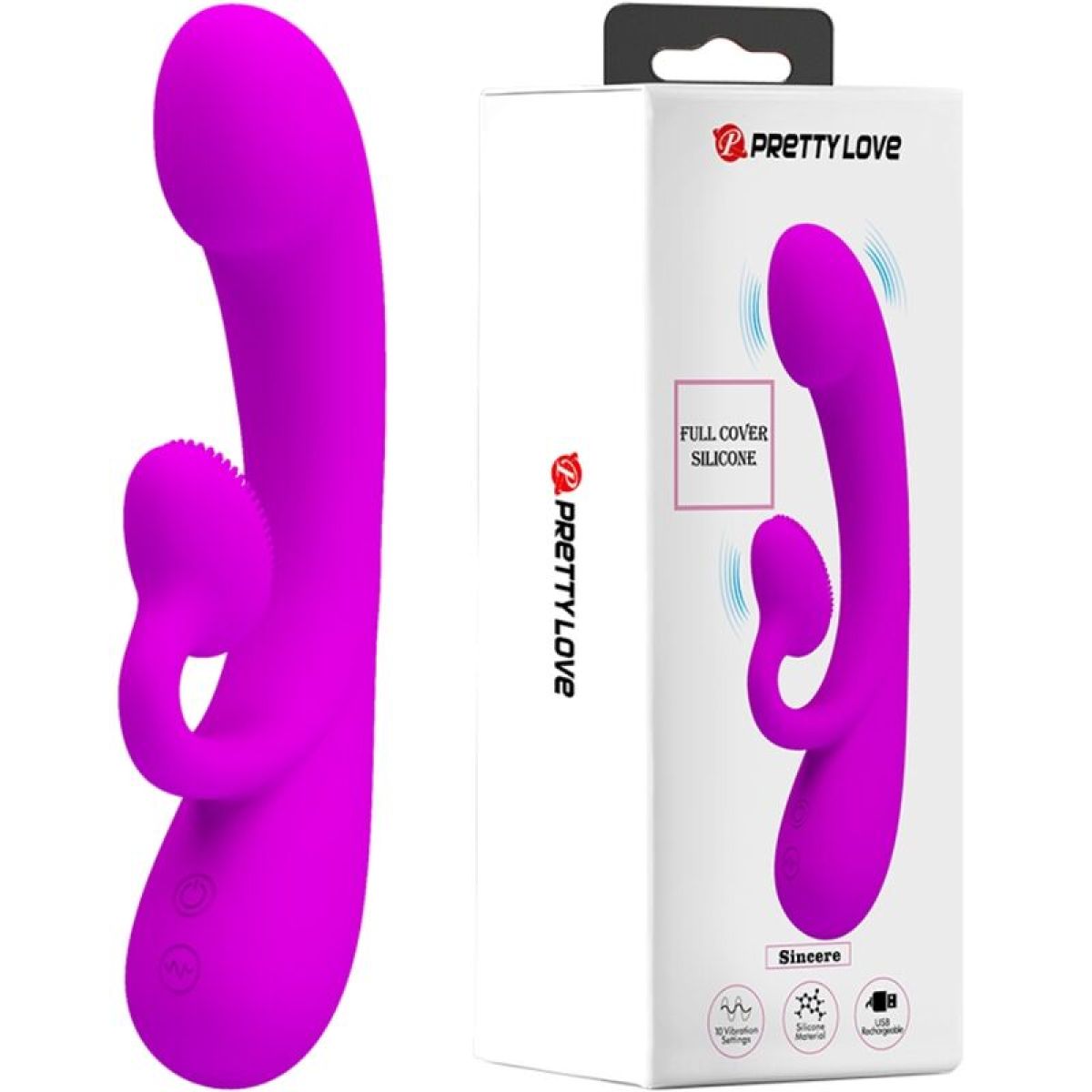 image Pretty Love - Vibrateur et Succion Clitorisé en Silicone Sincère Violet