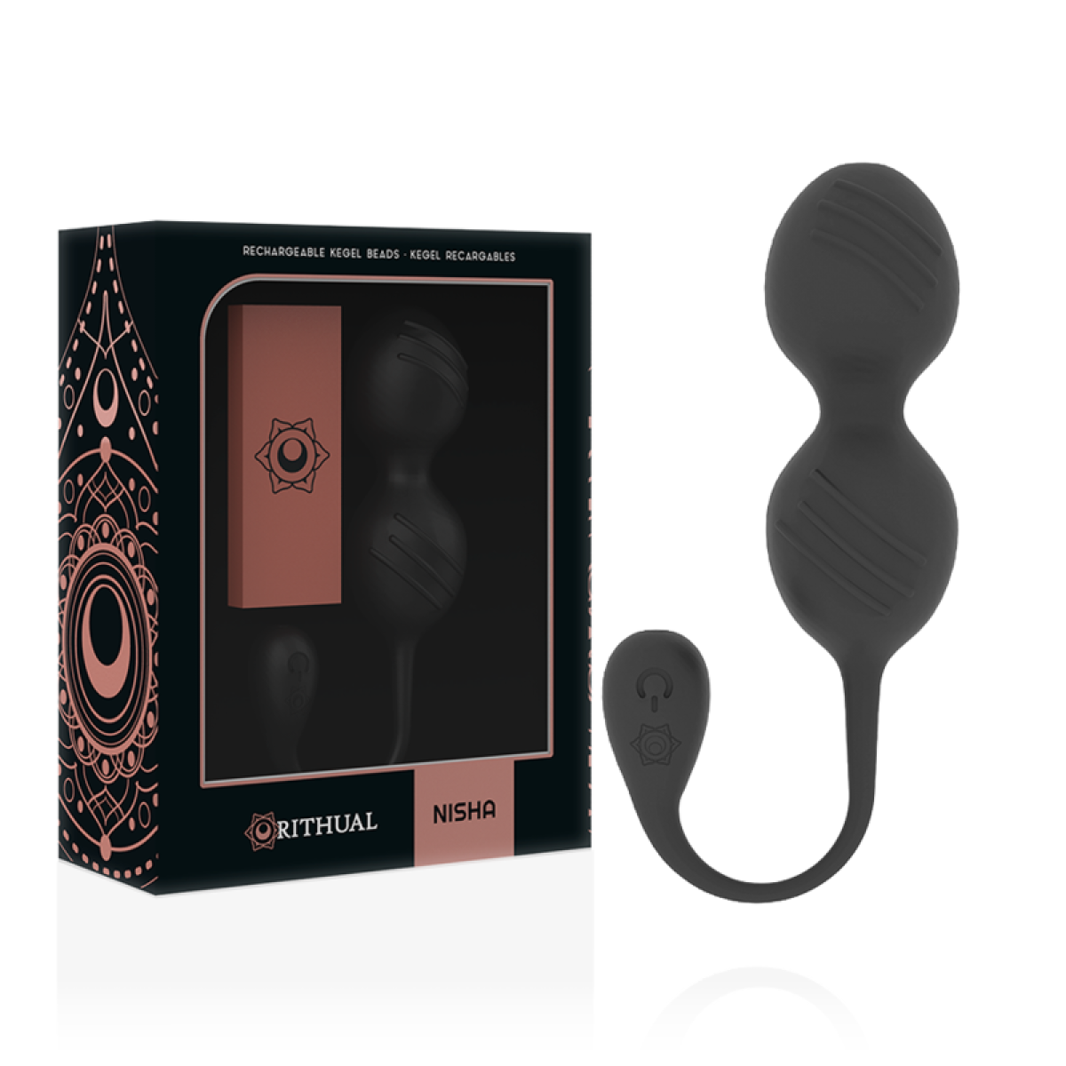 image Balles de Kegel Vibrantes Rechargeables Nisha Noires