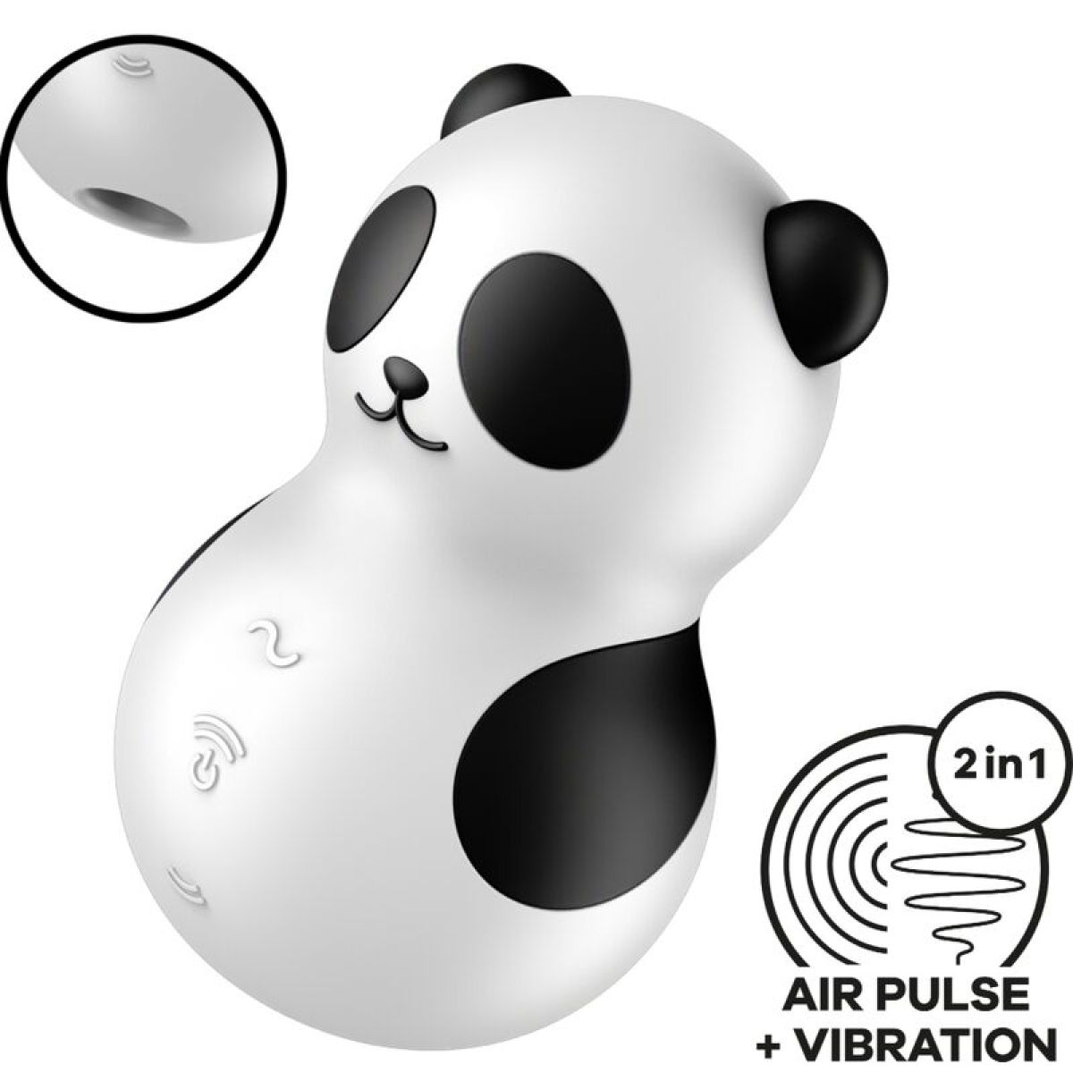 image Satisfyer - Pocket Panda Stimulateur & Vibrateur Noir et Blanc