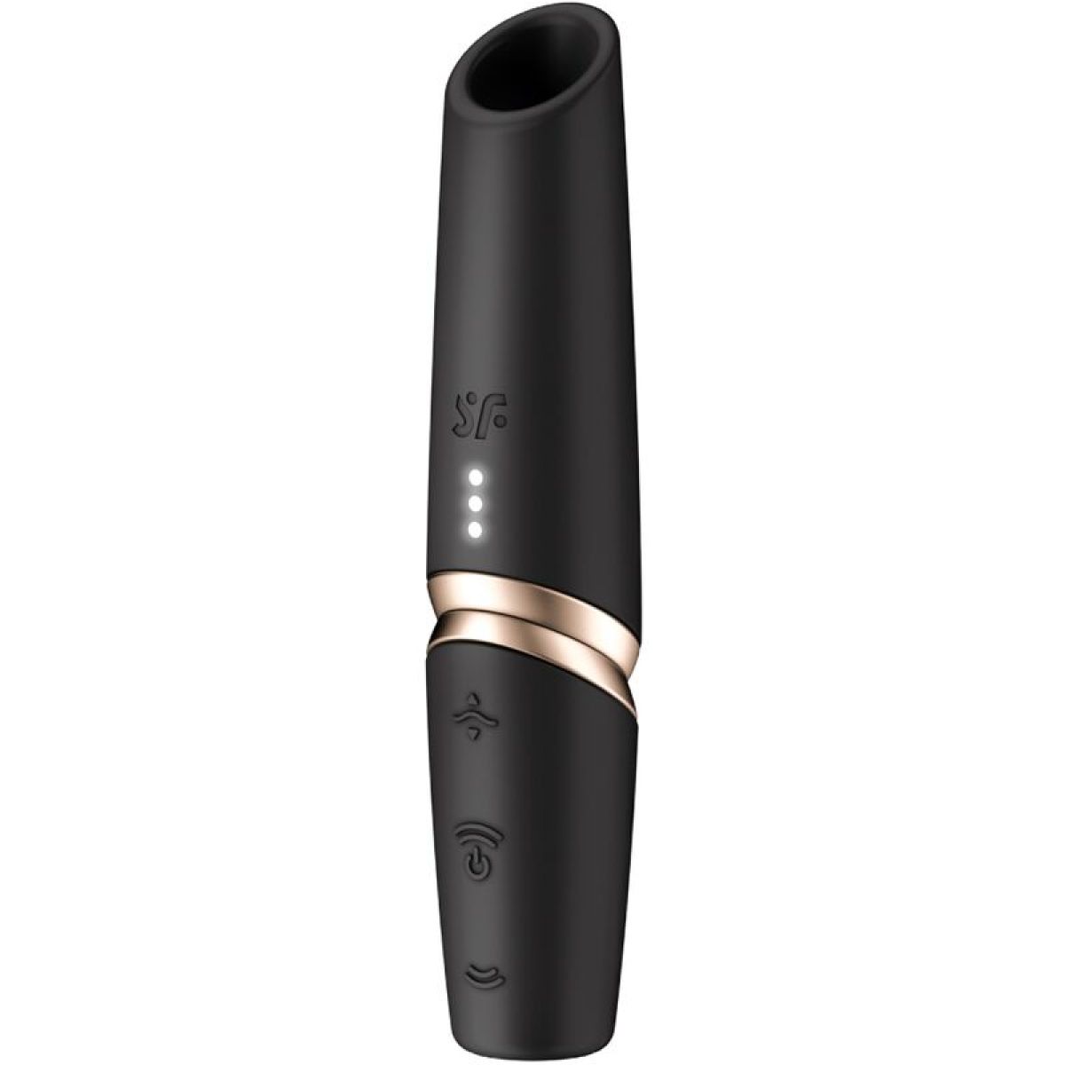 image Satisfyer - Stimulateur de Clitoris Perfect Kiss Wave Noir / Or