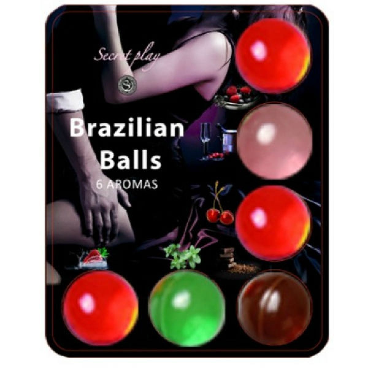 image Secretplay - Balles Brésiliennes Lubrifiant Hot Balls 6 Unités