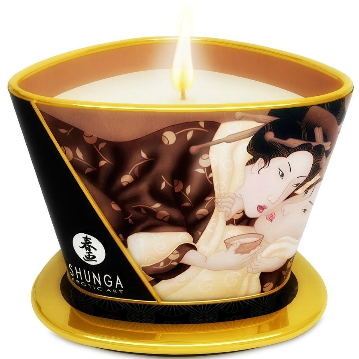 image Shunga - Bougie de Massage au Chocolat Mini Caress By Candelight 170 Ml