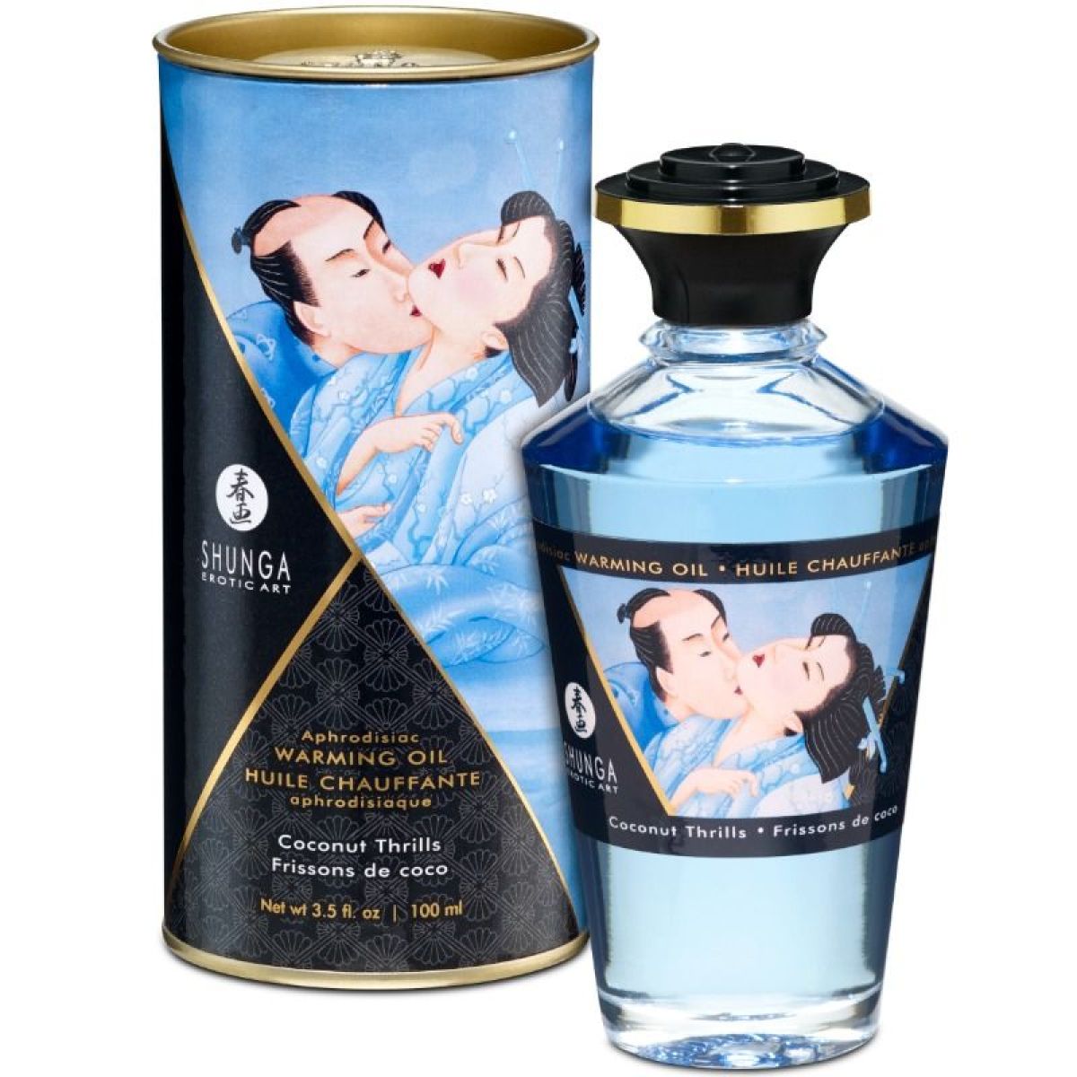 image Shunga - Huile de Massage Effet Chaleur Saveur Coco 100 Ml